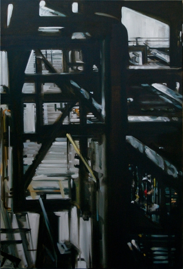 Pipes Number Four, Oil on Canvas by Ulyana Gumeniuk